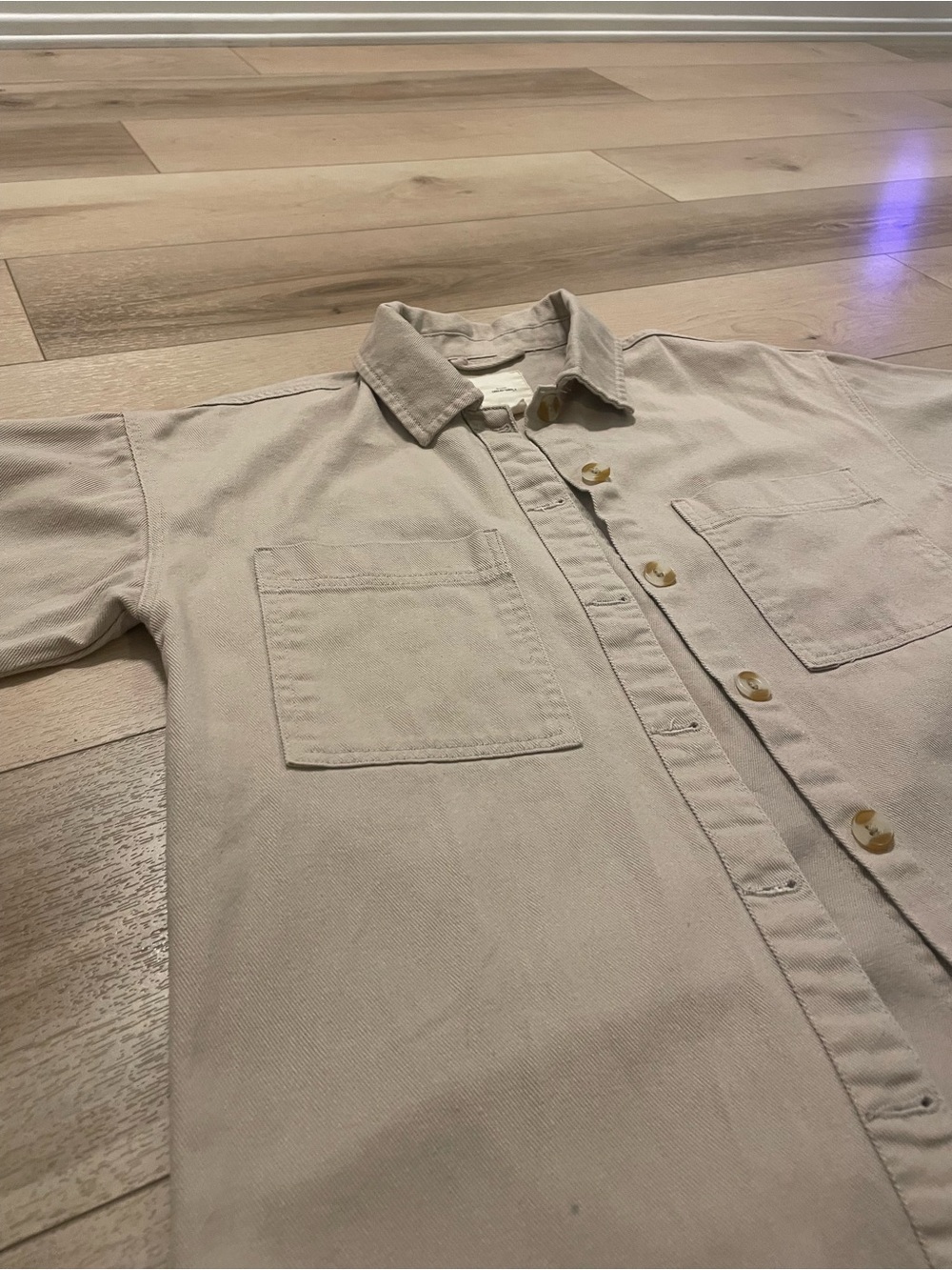Thread & Supply Beige Lightweight Shirt Jacket